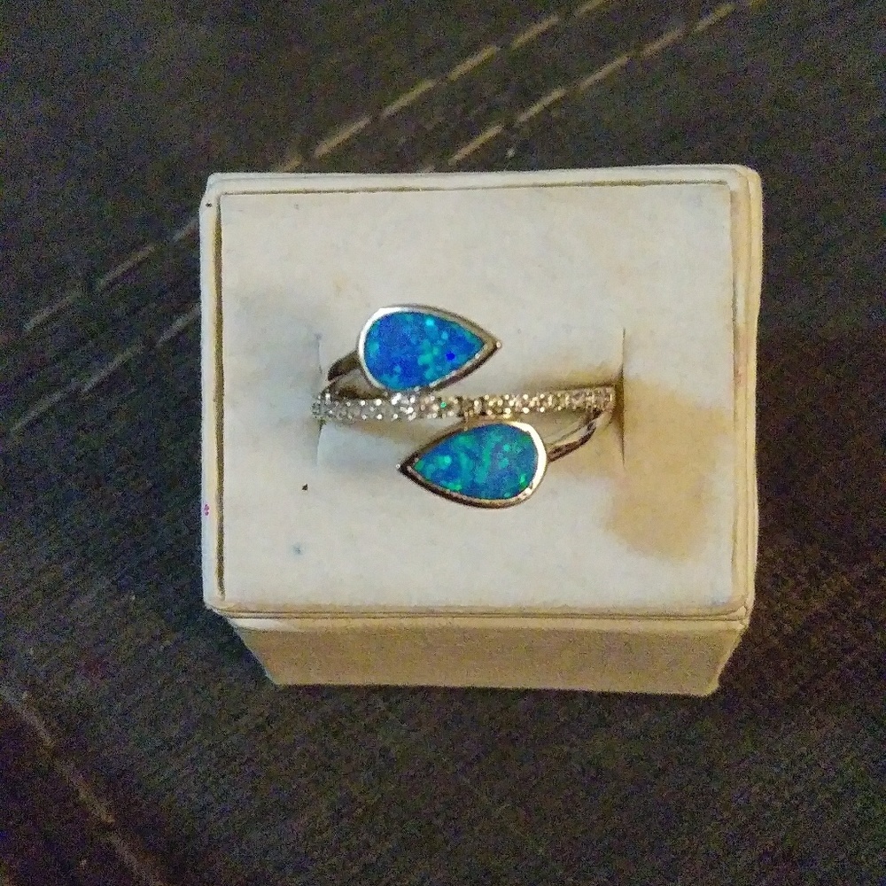 New fire opal ring